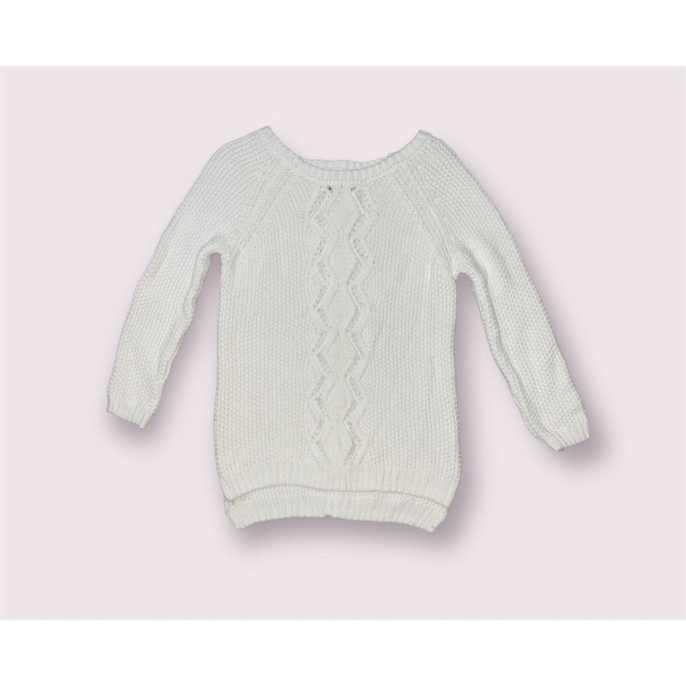 Cynthia Rowley Women’s Size S 100% Cotton Cable Knit Button Back Sweater